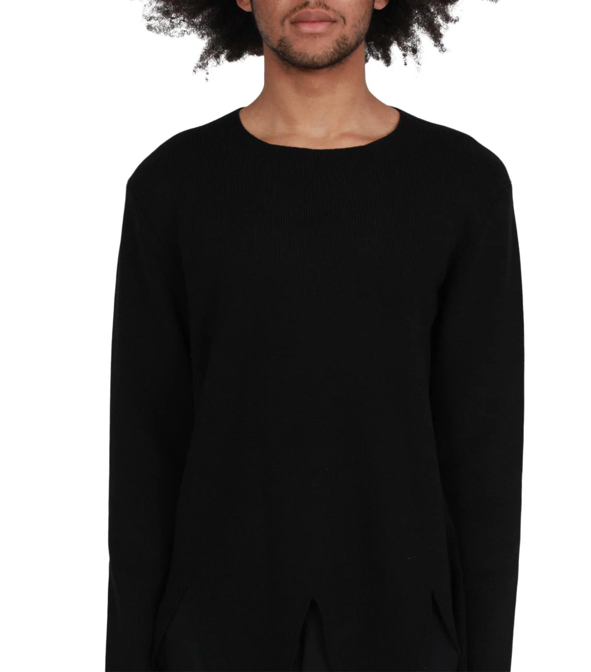 CdG Homme Plus Asymmetric Sweater Black - Image 3