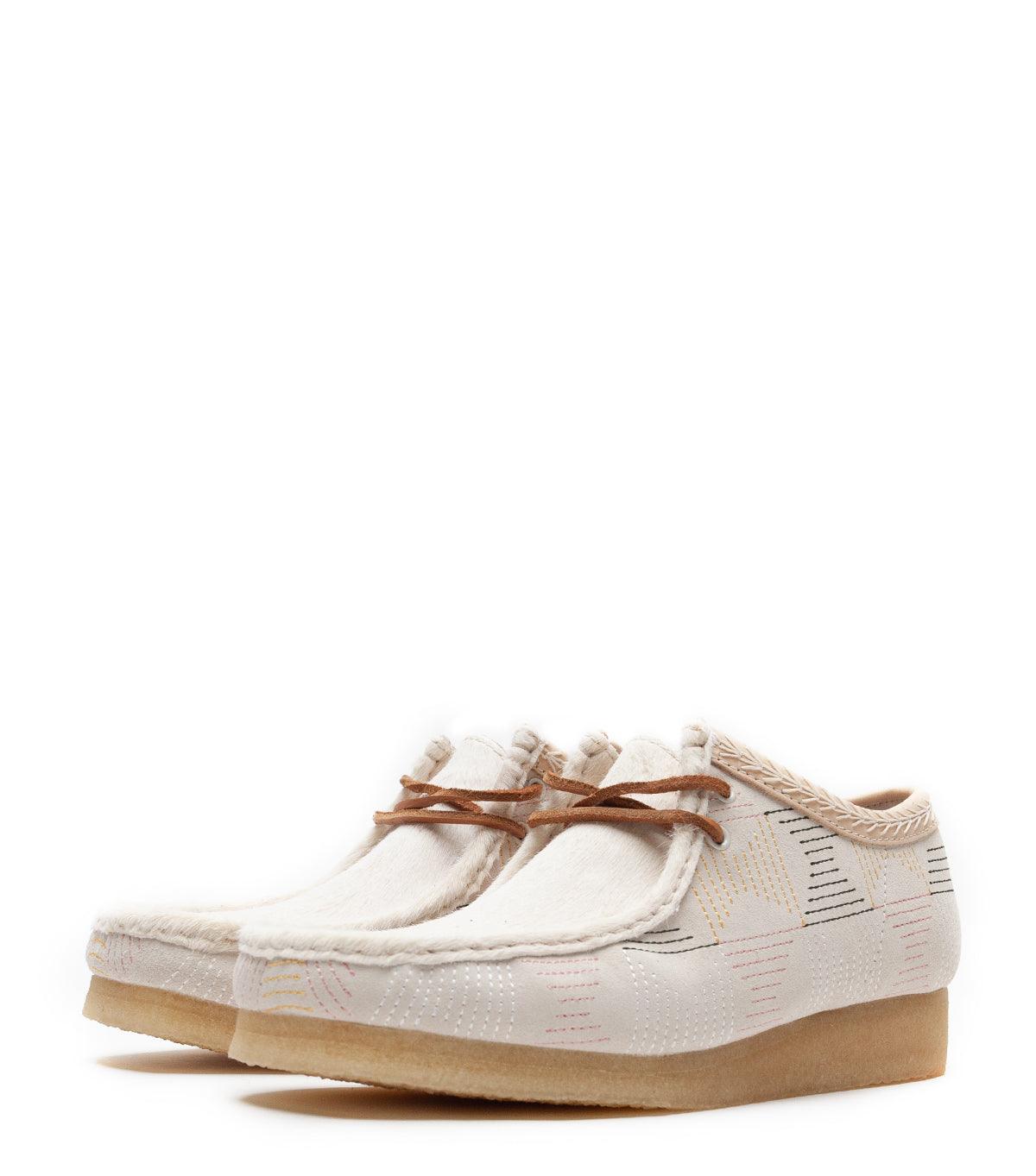 Clarks Wallabee Lo Hairy Suede Off White - Image 3