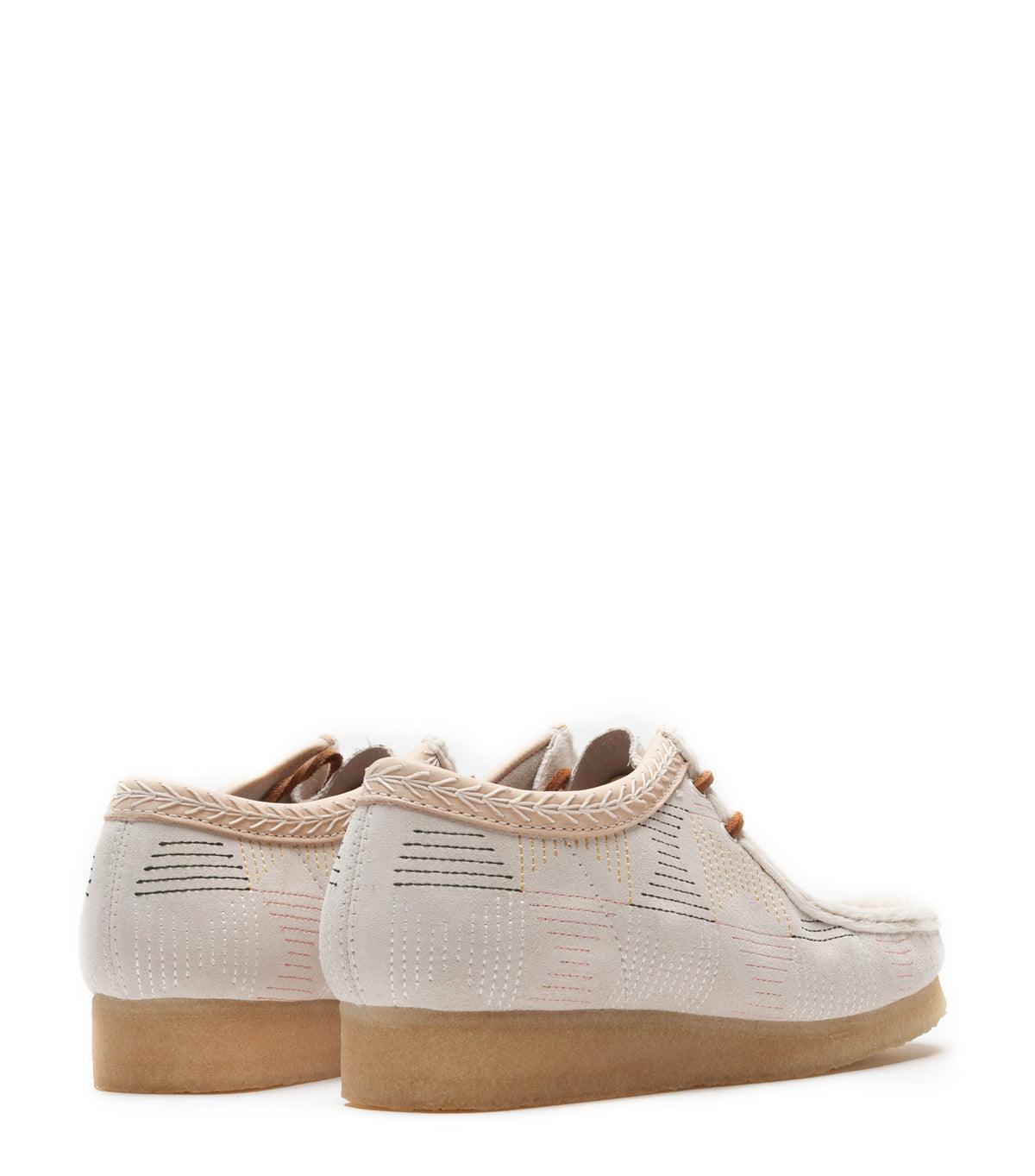 Clarks Wallabee Lo Hairy Suede Off White - Image 4