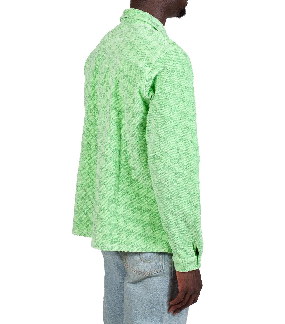 ERL Straight Hem Shirt Green - Image 3