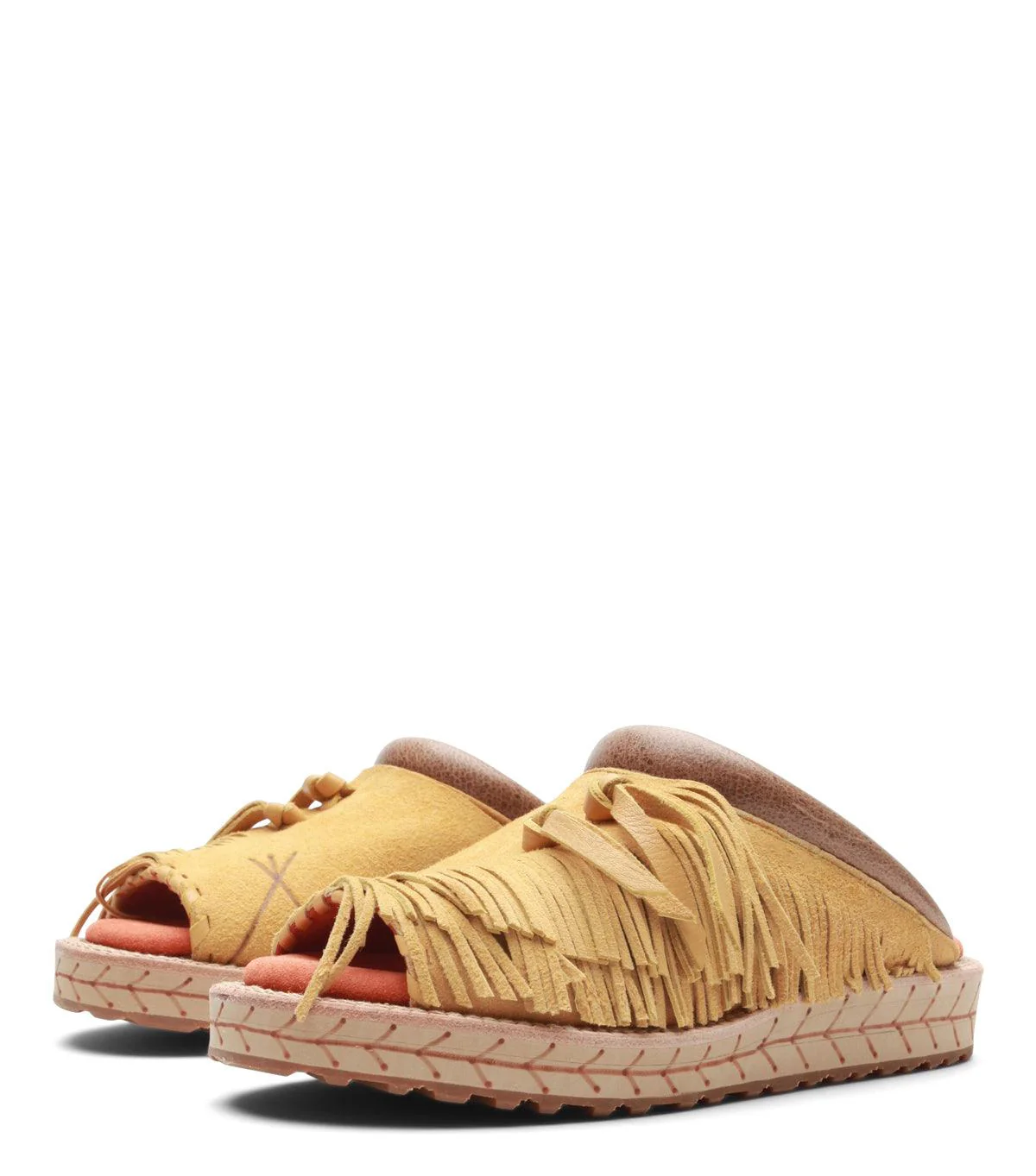 Kapital Deer Leather Pueblo Sabot Sandals Yellow - Image 3