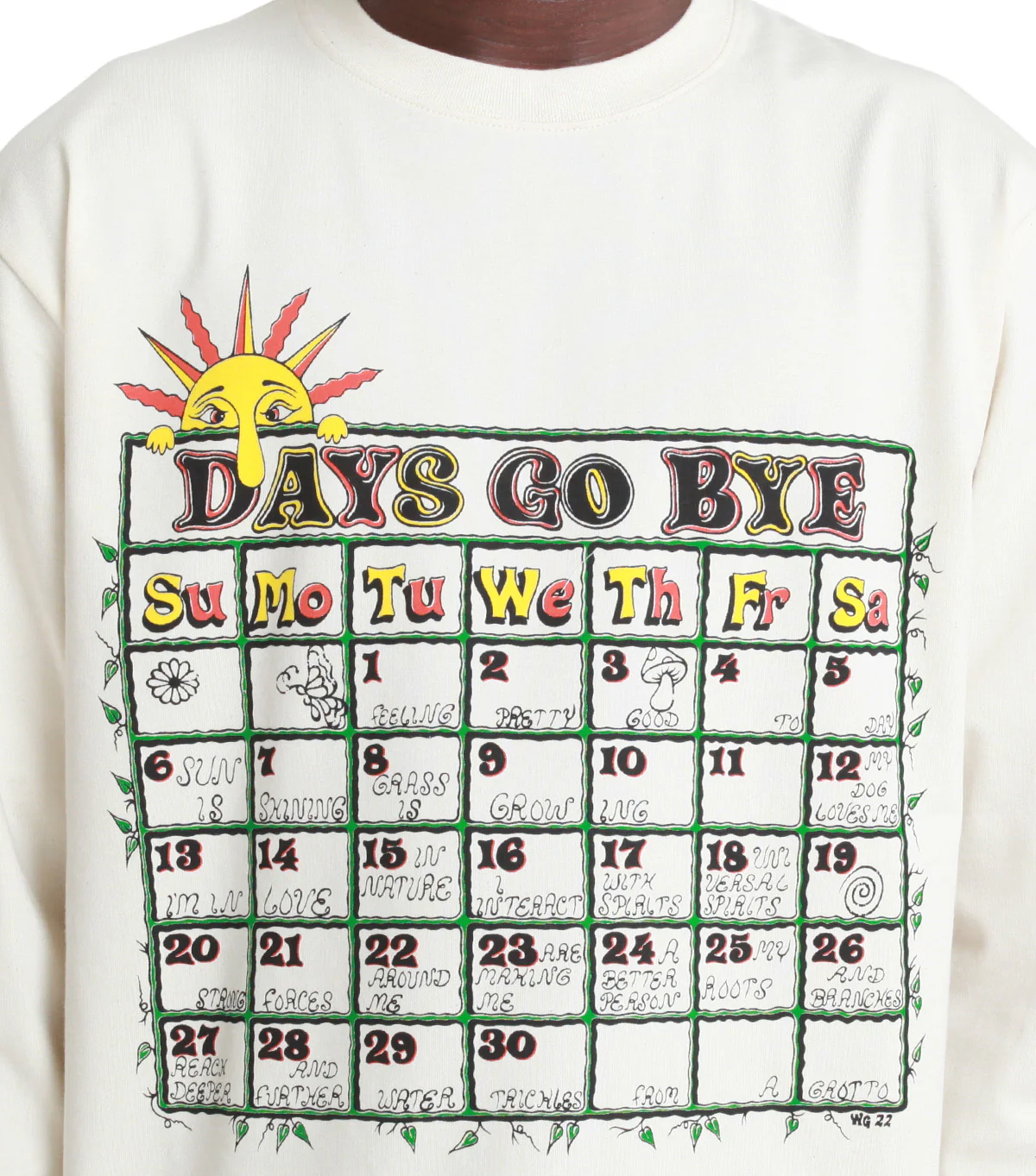 Story MFG Grateful Long Sleeve T-Shirt Ecru - Image 4