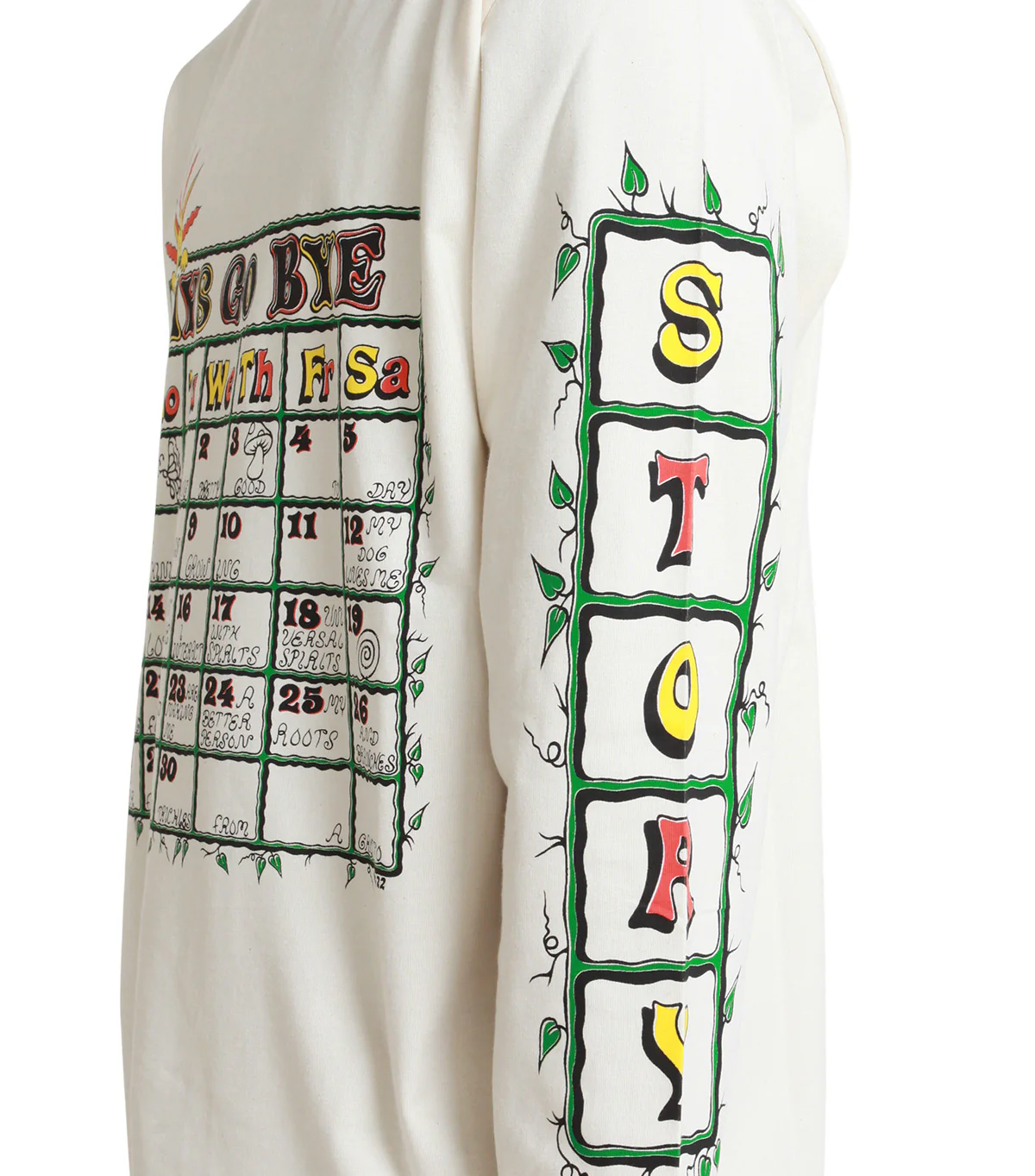 Story MFG Grateful Long Sleeve T-Shirt Ecru - Image 5