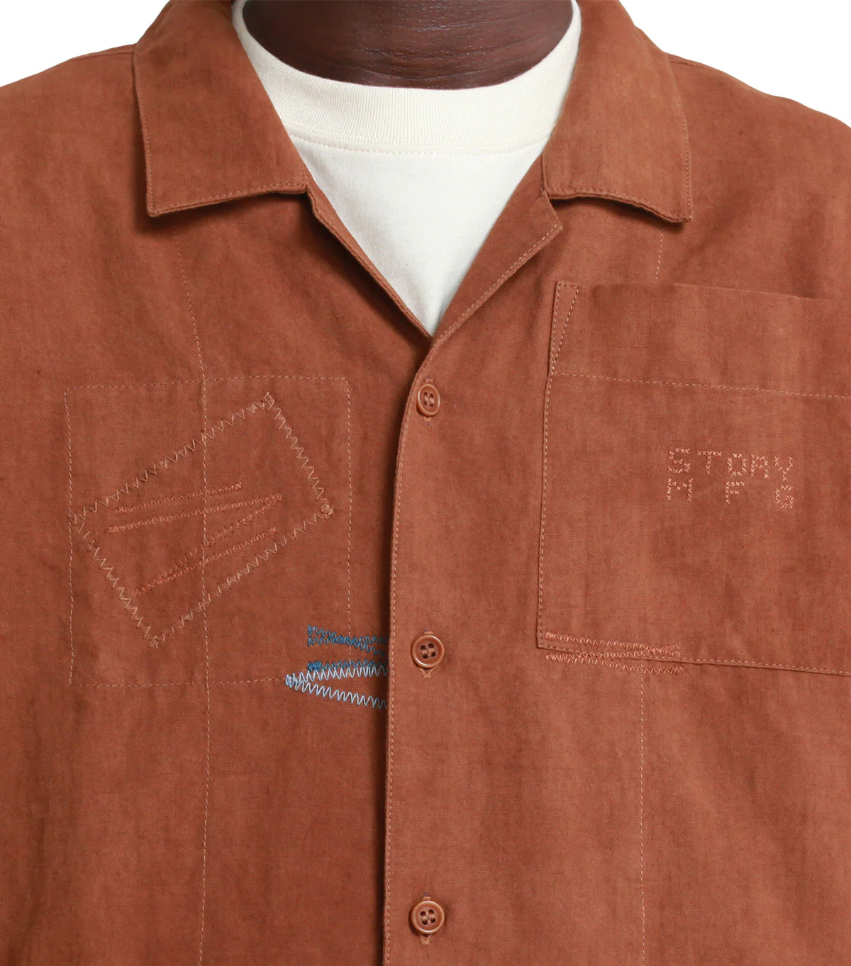 Story MFG Greetings Long Sleeve Shirt Brown - Image 4