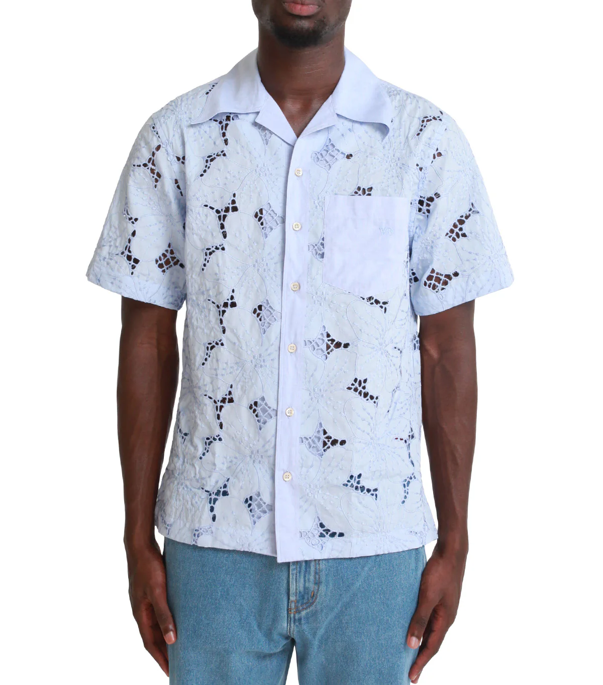 Wales Bonner Highlife Bowling Shirt Light Blue - Image 5
